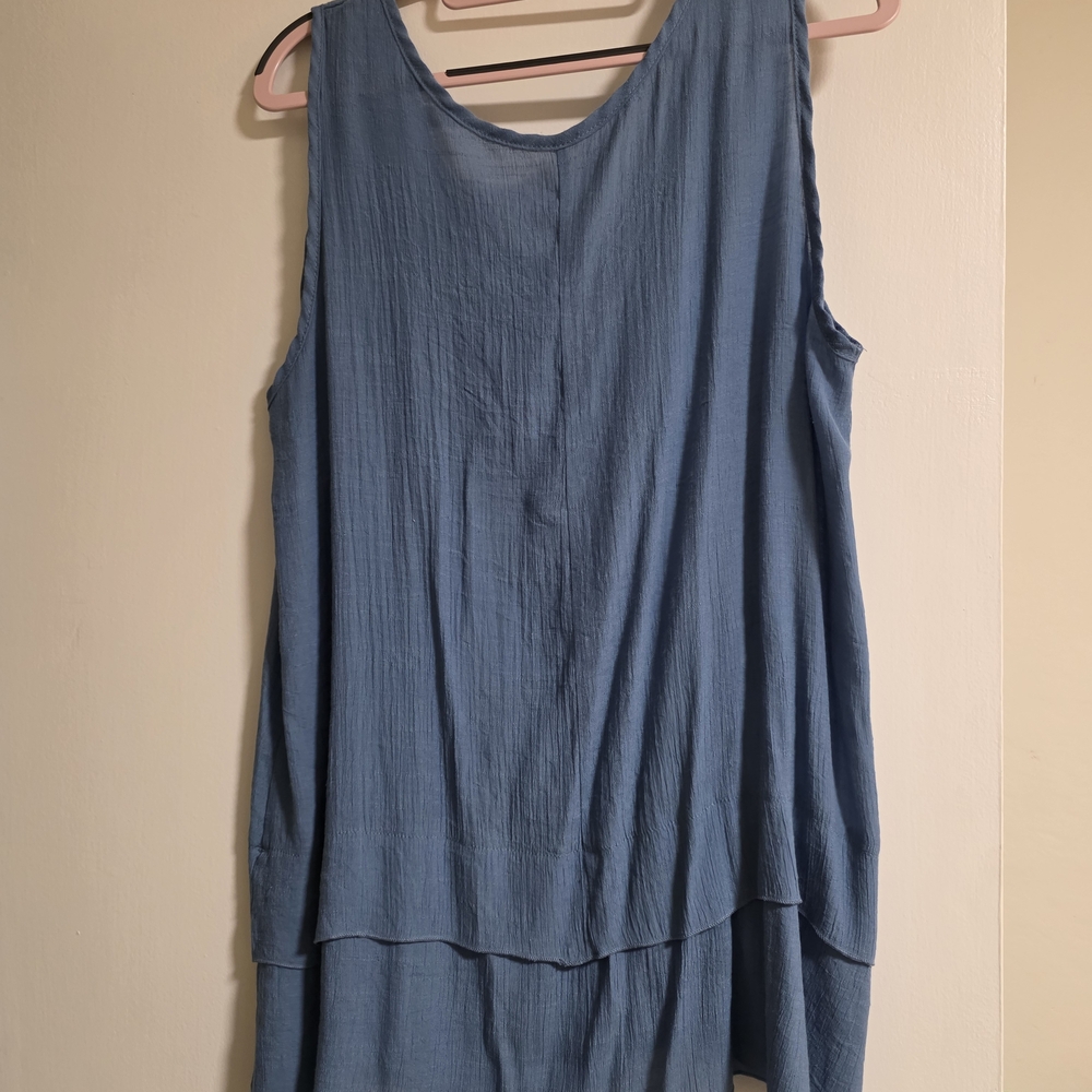 Sleeveless Blue Women's Top